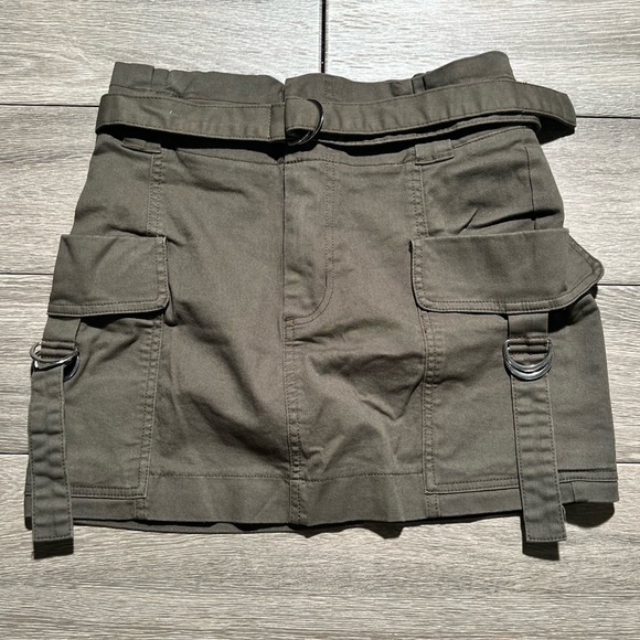 Garage Skirts Garage High Rise Muted Olive Green Military Cargo